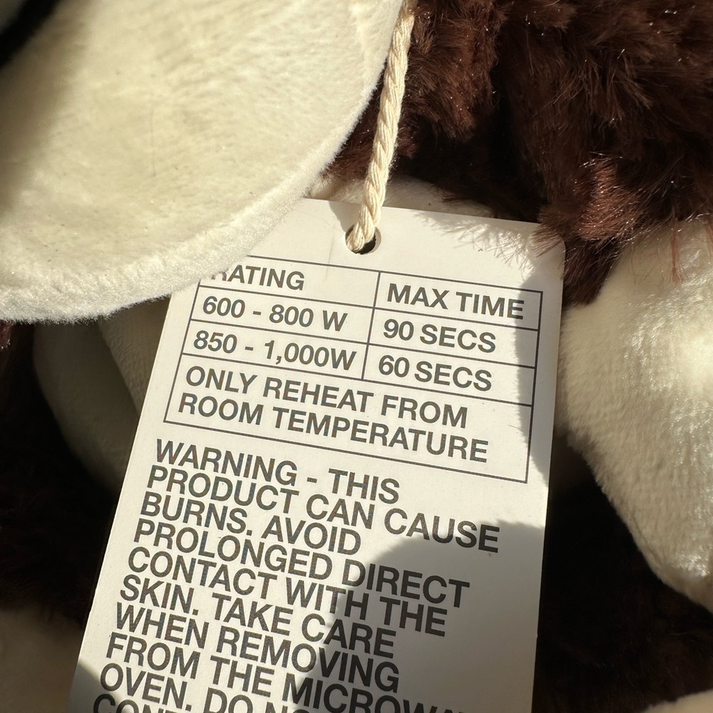 Warmies Brown and Cream Plush Monkey - Picture 5 of 6